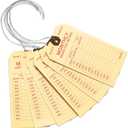 Fire Extinguisher Monthly Inspection Tags - 4 3/4" x 2 3/8" - Box of 100 Manila Service Tags with Wire Ties Attached for Indoor Only