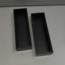 Premium Bamboo Kitchen Drawer Organizer - Set of 2, Stackable Utensils Holder, Storage Box Tray for Kitchen Drawers, Cabinet, Utensil, Silverware, Spatula, Flatware or Makeup, Vanity, Bathroom(Black) (9 x 3 x 2 Inch)