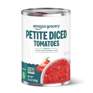 Amazon Grocery, Petite Diced Tomatoes, 14.5 Oz (EXP 09/12/26)