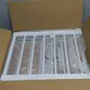 White Metal Dog Gate for Small Dogs - 13.3" Short Freestanding Puppy Gate with Retractable Sliding Rail, No Installation, Indoor/Outdoor Use, Foldable & Portable Pet Barrier