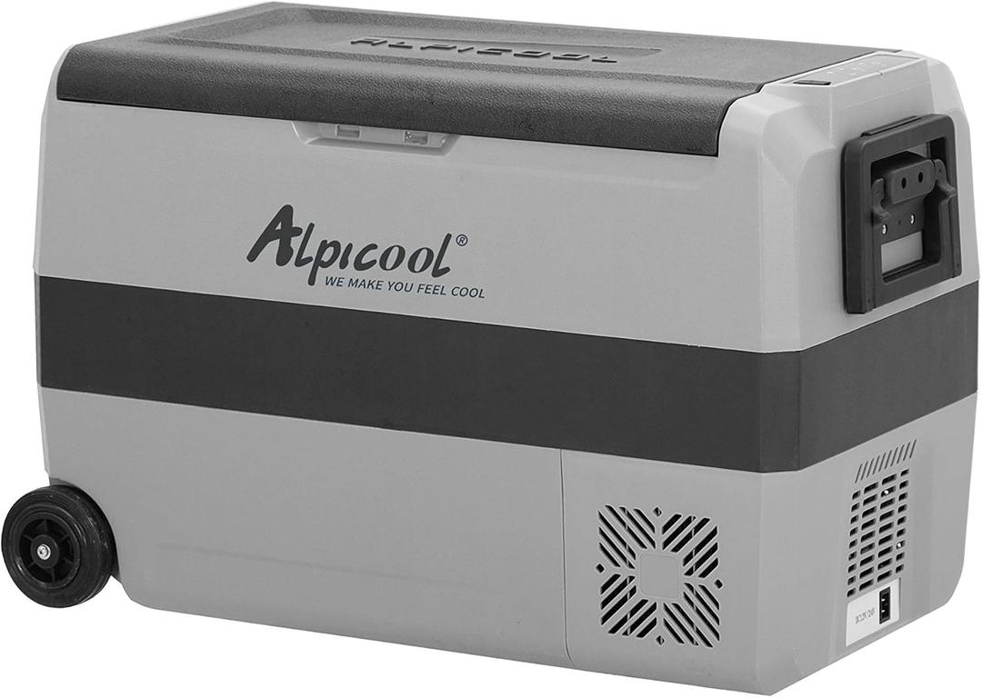 Alpicool T50 Dual Temperature Control 12 Volt Refrigerator 53 Quart Portable Car Fridge Freezer (-4F~68F) for Truck, RV, Boat, Camping and Travel