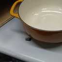 Lodge Essential Enamel Cast Iron Dutch Oven 6 Quarts - Perfect for Bread Baking, Braising, Marinating & Slow Cooking, Features Moisture-Sealing Lid & Dual Handles, Kitchen Essentials, Apricot
