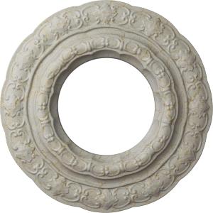 Ekena Millwork 15 3/8"OD x 7"ID x 1"P Lisbon Fits Canopies up to 7" Ceiling Medallion, Pot of Cream Crackle