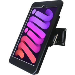 On Wall Mount Bracket Stand for iPad mini 7 A17 Pro 2024/ iPad mini 6 2021 8.3",with Anti Theft Security Lock & Key,Rotate Arbitrary Adjustment,Multi Angle,Metal,(Black)