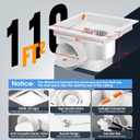 FEITON Bathroom Exhaust Fan with Light, Ceiling Mount, 110 CFM 1.0 Sones 4 Inch Duct, Quiet Square Bath Fan Light Combo, Shower Exhaust Fan with Light