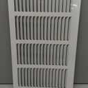 HVAC Premium 16'' x 8'' [Duct Opening] Flat Stamped Steel Return Air Grille - Sidewall and Ceiling - HVAC Vent Duct Cover - White [Outer Dimensions: 17.75''w X 9.75''h]