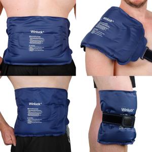 Ice Pack for Injuries Flexible Reusable Gel Packs for Shoulder Back Elbow Leg Knee Soft Large Cold Compress & Cooling Pad for Pain Relief Sports Injury 16.6 x 9.6 inch