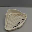 Rabbit Litter Box Bunny Corner Toilet Box for Hamster Ferret Rat Cage Pan 3.9 x 7.5 x 7.5 for Small Animals Traine Tray (Cream)