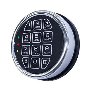 Electronic Gun Safe Lock Replacement Keypad with Solenoid Lock - Silver