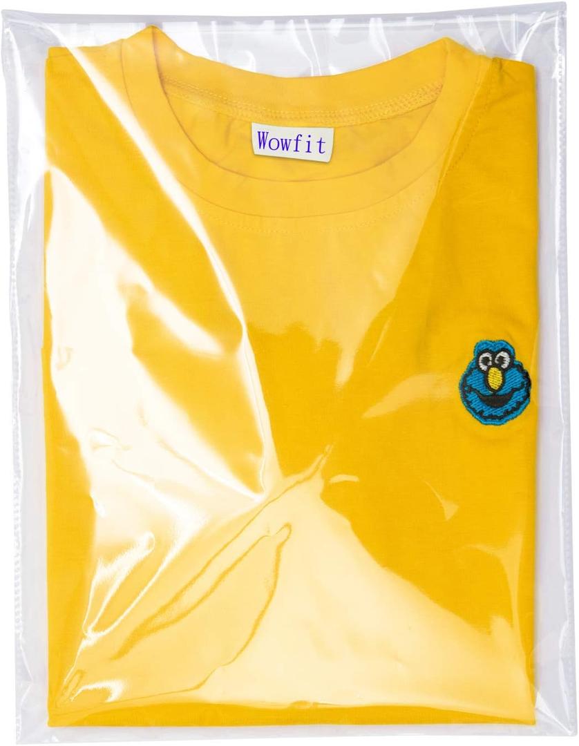 Wowfit 100 Count 9x12 Inch Clear Cellophane Plastic Bags, Resealable Self-Sealing Cello Bags Great for Clothes, Shirts, Pants, Foods, Flyers, More (9 x 12 with reinforced sides)