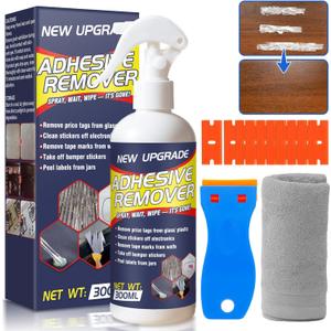Adhesive Remover Spray  Sticker Remover with Scraper & Towel, Adhesive Remover for Cars, Labels, Tape, Glue  Rapid Remover Adhesive Remover & Car Decal Remover (1)