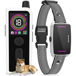 Dog Training Collar with Remote Control 4218 FT 3 Training Modes (Beep, Vibration, Safe Static) IPX7 Waterproof Rechargeable E-Collar for Small Medium Large Dogs 10-120lbs