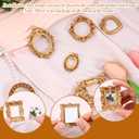 2 x Vintage Mini Picture Frame 7 PCS Set Mini Gold Frames Baroque Antique Resin Tabletop Jewelry Display Small Photo Frames Miniature Tiny Frame Wall Hanging for DIY Christmas Home Decor Gift