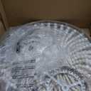 4 Lights Wood Beaded Farmhouse Chandelier with Tassels Bohemia Antique Rustic Pendant Light for Bedroom Kitchen Island Dining Living Room Foyer, White, Dia 17 Inch (Fringe)