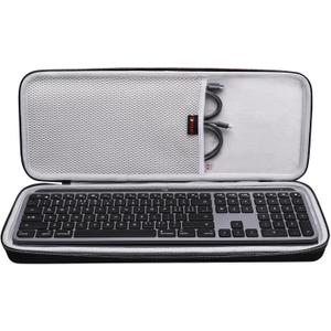 XANAD Hard Case for Logitech MX Keys/MX Keys Advanced MIC Wireless Illuminated Keyboard(Gray)-Inside: 17.2"x6.2"x1.2"