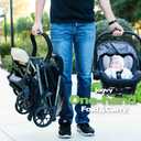 Joovy Kooper Lightweight Baby Stroller Featuring Removable, Swing-Open Tray, Big Wheels, Reclining Seat with Footrest, Extra-Large Retractable Canopy, and Compact Fold (Sand)