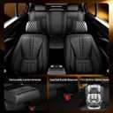 Fit RAV4 Car Seat Covers Compatible with Toyota RAV4 2013-2023 2024 2025 2026.Full Coverage Waterproof Leather,Compatible with Airbag,All - Weather Seat Cushion Protector(Full Set, Black)
