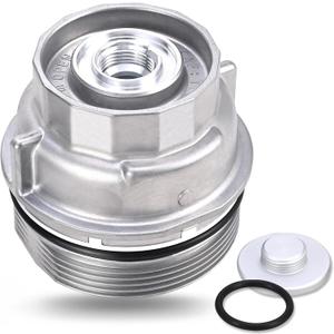 15620-31060 Oil Filter Housing Cap Assembly for Toyota Tundra Rav4 4Runner Camry Highlander Tacoma Avalon Sienna Venza Lexus RX350 Oil Filter Housing with Oil Plug Replace 1562031060 15643-31050