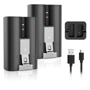 2-Pack 6040mAh Replacement for Ring Doorbell Battery with Charger Station, Rechargeable Ring Camera Battery Pack, Compatible with Ring Video Doorbell 2/3/4/3plus, Ring Stick Up Cam, Spotlight Cam