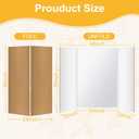 Trifold Poster Board 36"x48", 2 Pack White Extra Large Corrugated Display Board Foldable Board for School Projects, Science Fair, Business Presentations, Photo Displays, Graduation Exhibitions