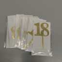 Acrylic Number 18 Cake Topper, Gold Mirrored Number Cupcake Decor, Perfect for Birthday Parties and Anniversary Cake Decorations