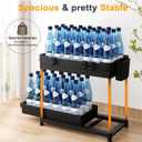 3 Pack Under Sink Organizers, 2-Tier Multi-Use Kitchen and Bathroom Organizers and Storage with Sliding DrawersBathroom Cabinet Organizer (Black, 12.8 Inch)