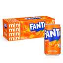 Fanta Orange Soda Can, 7.5 fl oz, 10 Pack Aug10/26