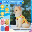 Yaomiao 32 Pack Summer Small Dogs Clothes Puppy Shirts Bulk, Breathable Sleeveless Pet T-Shirts, Cute Hawaiian Dog Clothes for Boy & Girl Dogs, Vest Apparel for Puppies Cats(Cartoon Series,M)