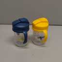 Dr. Brown's Milestones Baby's First Straw Cup, Training Cup with Weighted Straw, 9oz/270mL, Dark Blue/Vintage Yellow, BPA Free, 6m+, 2 Pack