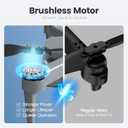 Drone for Kids with Camera, Foldable RC Quadcopter with 4.5" Remote Screen, Brushless Motor, Optical Flow Hover, Adjustable Camera, 360° Flip, Gesture Photo/Video, One Key Start/Land, Birthday Gift Toy