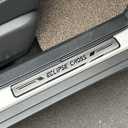 Stainless Door Sill Protector Kick Plate Entry Guard Kit for Mitsubishi Eclipse Cross PHEV 2026 Accessory (Thin Chrome Eclipse Cross)