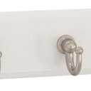 Franklin Brass Key Tidy (1-Pack) Pure White Holder 14' Wall Mount Small Item Rack 7 Hooks for Wall, Hallway, Entry Keychain Rail Organizer B46712K-PMN-R