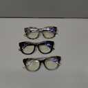 LADEESSE Readers for Women Fashion Style 3 Pack Square Reading Glasses with Spring Hinge Blue Light Blocking (1.75)