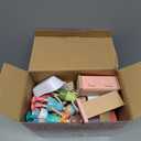 Giant bean 36pcs Wooden Dollhouse Furniture Set with Dolls for 5 Rooms, Wood & Plastic Pink Dollhouse Accessories Pretend Play Furniture Toy Christmas Birthday Gift Toy for Kids Boys Girls Toddler 3+