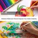LBW Professional Watercolor Pencils for Adult Coloring Books, 72 Blendable Watecolor Pencils Set for Artists Beginners, Water Soluble Colored Pencils Wet or Dry