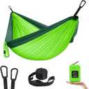 Grassman Kids Small Hammock for Camping Portable Hammock for Child Girls Boys Ultralight Backpack Mini Hammocks with Straps Green