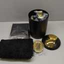 Black and Gold Bathroom Set with Shower Curtain and Rugs, Bathroom Accessories Sets with Extra Soft and Absorbent Bath Rugs Shower Curtain Black Bathroom Sets for Bath