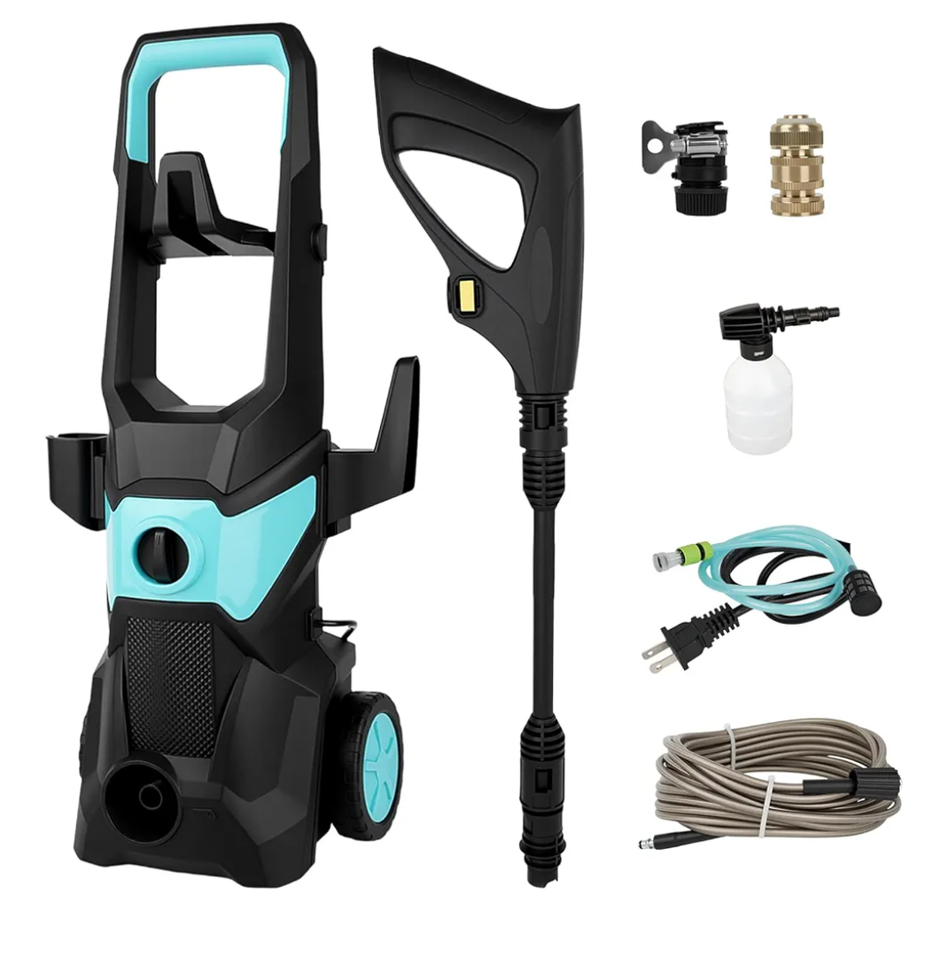 BBTEQEKN Electric Pressure Washer, 4500 PSI 2.8 GPM Power Washer Pressure Washer with Adjustable Nozzle and Foam Cannon, Power Washer with 33FT Hose for Home Car, Garden, Patio Fence