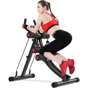 Fitlaya Fitness Core & Abdominal Trainers AB Workout Machine Home Gym Exercise Machine Ab Cruncher Foldable Fitness Equipment (red02)