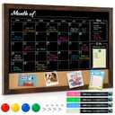 GOTIDEAL Chalkboard Calendar 24"x 18" Magnetic Chalk Calendar for Wall