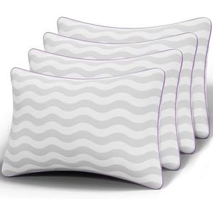 Dreamara Pillows Standard Size Set of 4 - Hotel Collection Bed Pillows with Down Alternative Fill, Soft & Supportive for Side, Stomach & Back Sleepers, Fully Machine Washable & Adjustable Loft Design
