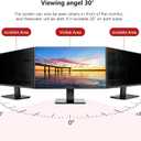 2 Pack Computer Privacy Screen Shield Compatible for 26/27 Inch 16:9 Widescreen Desktop Monitor - Anti Glare & Blue Light Filter - Hanging Design for Easy On/Off