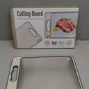 Double Sided 304 Stainless Steel & Wheat Straw Cutting Board, 16"*11" Non Toxic Lightweight Chopping Board, Separately Handle Meat and Vegetables, Dishwasher Safe, Scratch Resistant Mesh Design (Gray)