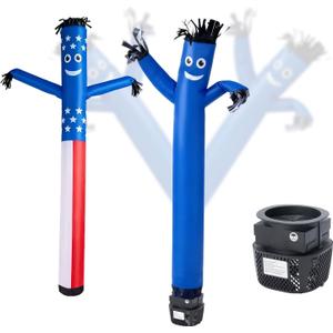 VEVOR Inflatable Tube Man with Blower, 6 ft Tall, Wacky Waving Wind Flying Inflatable Dancing Tube Guy with 1/15 HP IPX3 Waterproof Blower Fan, for Outdoor Advertising Business Store Party Decoration