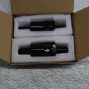 3/8" Billet Inline Fuel Filter 30 Micron Anodized Aluminum Black 2pcs 