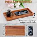 Bathroom Vanity Tray 11.8 x 5.9 inches of Natural Acacia Wood - Elegant Organizer for Cosmetics, Jewelry, Perfume, Candle, Key - Premium Wood Tray for Bathroom, Kitchen, Countertop, Toilet Tank, Sink