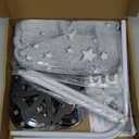 Cat Window Perch, Glow in The Dark Cordless Foldable Pet Hammock Bed for Window with Sturdy Metal Frame, Glowing Stars Pattern Resting Seat for Indoor Cats (Stars - Medium)