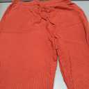 Opemiby Women Pajamas Set Loungewear Ribbed Long Sleeve Top and Pants with Pockets Lounge Pj Set Sleepwear Size Large