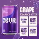 Zevia Zero Sugar Soda, Grape, 12 oz Cans (24-Pack)  Naturally Sweetened, Zero Calorie Sugar Free Soda - Non-GMO Project Verified, Gluten-Free, Vegan