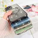 Fiyart Designed for iPhone 11 Pro Case,Compatible with MagSafe Love Heart Plating Camera Protection TPU Magnetic Glitter for Women Girls Shockproof Phone Bumper 5.8"-Black